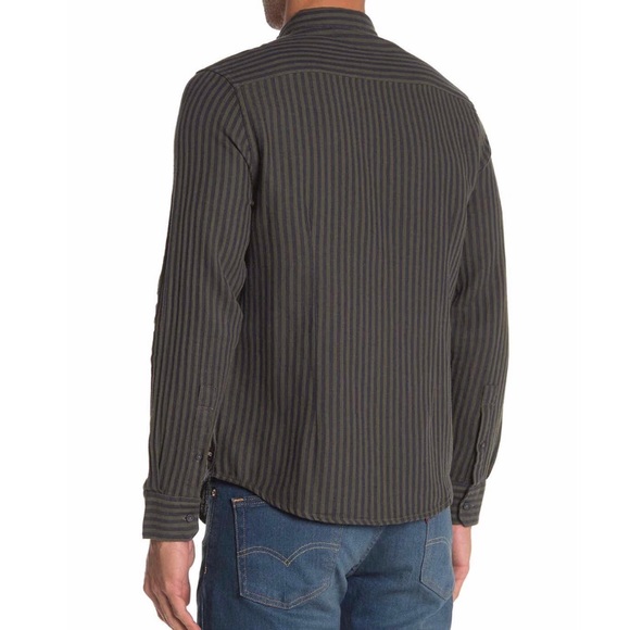 NORDSTROM’S Silverlake Stripe Linen Trim Fit Shirt - Picture 3 of 3